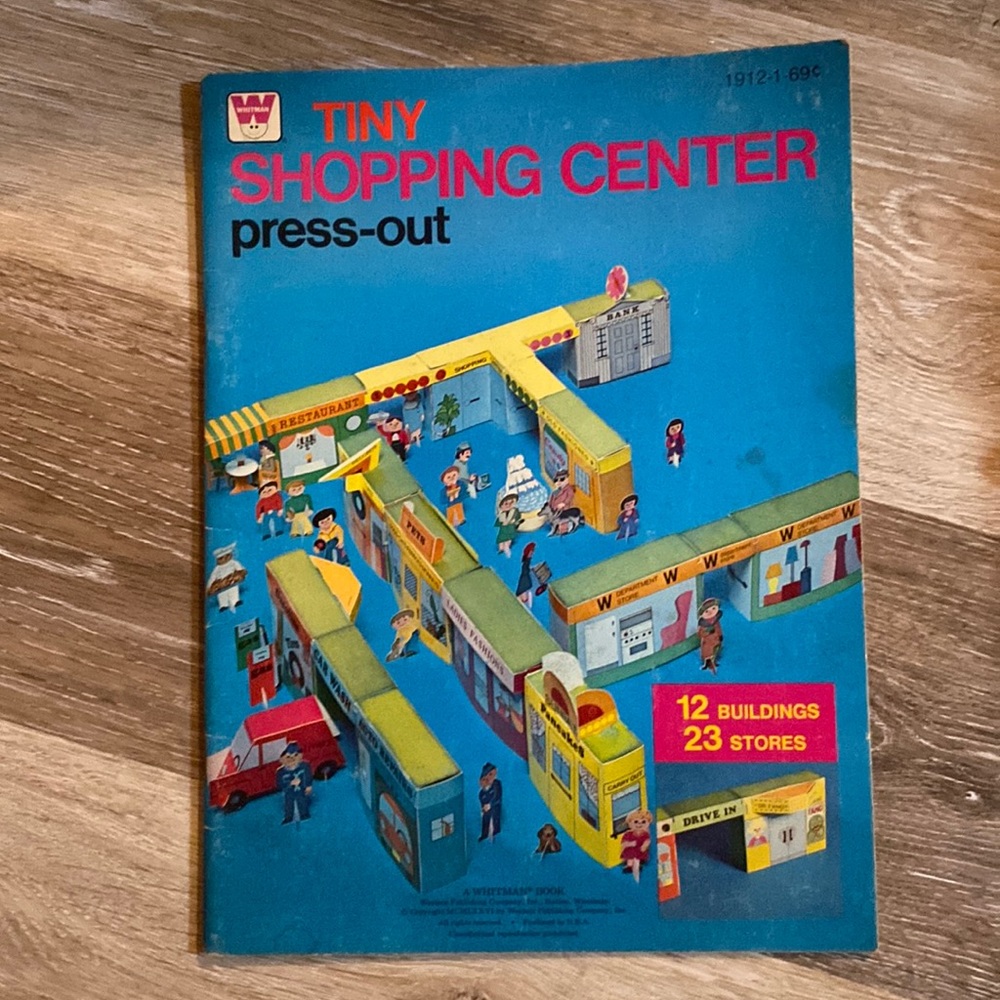 ✨ Vintage Whitman Tiny Shopping Center Press Out Book ✨